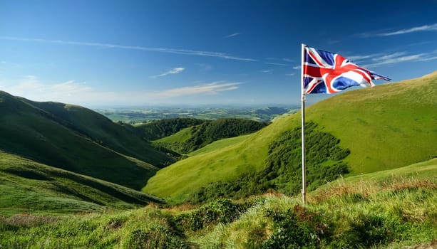 national flag of the United Kingdom aka Union Jack, AI generated image