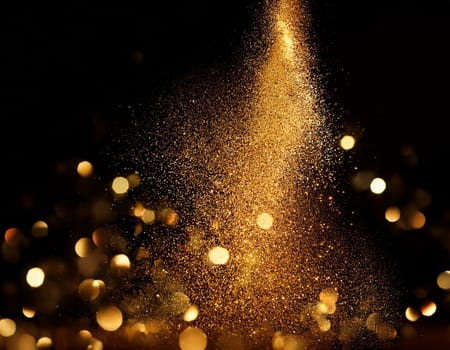 glimmering gold metal particles useful as a background