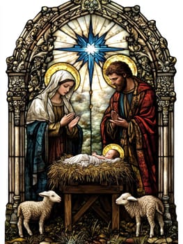 Sacred family. AI generative.