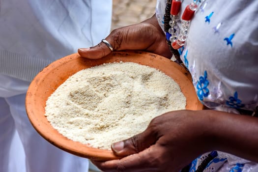 Offering to Exu, one of the many Orixas present in Umbanda and Candomble in Brazil