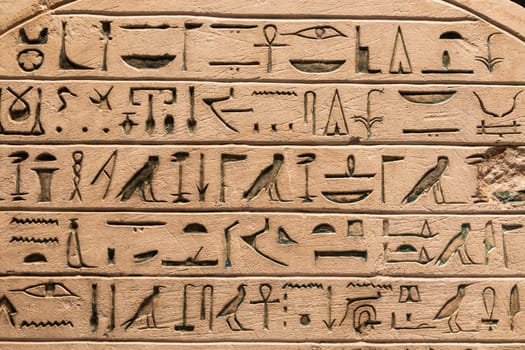 Ancient Egyptian hieroglyphics. Vintage background