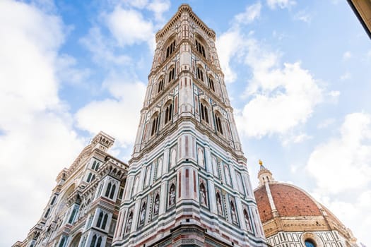 Florence, Italy. Cathedral of Santa Maria del Fiore, also named Duomo. Romantic and colorful architecture, Renaissance masterpiece