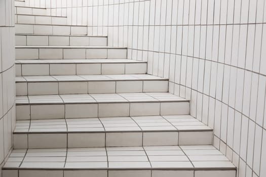 Modern white staircase - contemporary clean style for interior