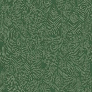 Raster Seamless Tropical leaves wallpaper, luxury nature leaves, golden banana leaf line design, hand drawn outline design for fabric, print, cover, banner and invitation