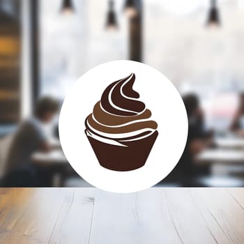 Sweet delicious ice cream cream dessert icon logo symbol
