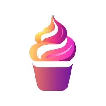 Sweet delicious ice cream cream dessert icon logo symbol