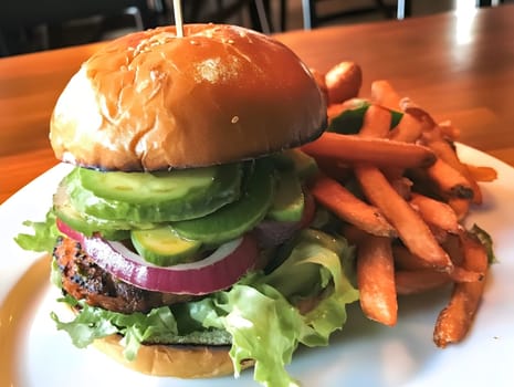 Avocado Burger Junk Fast Food Hamburger Meal Food