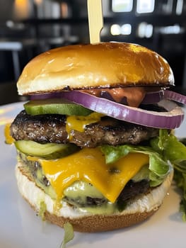 Avocado Burger Junk Fast Food Hamburger Meal Food
