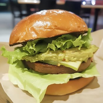 Avocado Burger Junk Fast Food Hamburger Meal Food