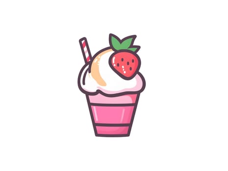 Sweet delicious ice cream cream dessert icon logo symbol