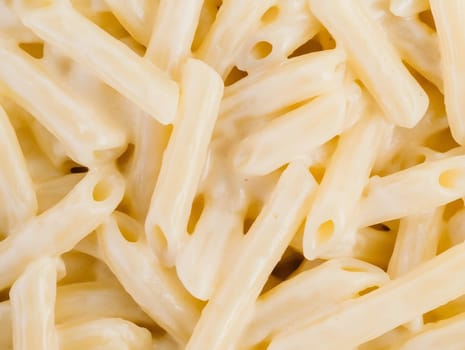 Italian Alfredo Spahetti Pasta. Creamy Penne and spaghetti Food lunch meal