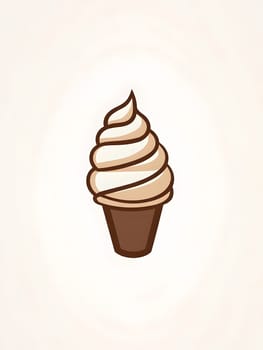 Sweet delicious ice cream cream dessert icon logo symbol