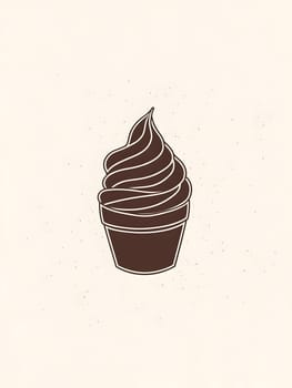 Sweet delicious ice cream cream dessert icon logo symbol