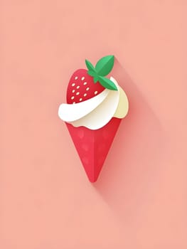Sweet delicious ice cream cream dessert icon logo symbol