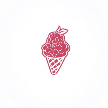 Sweet delicious ice cream cream dessert icon logo symbol