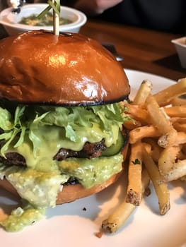 Avocado Burger Junk Fast Food Hamburger Meal Food