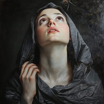 Portrait of Saint Magdalene. AI generative.
