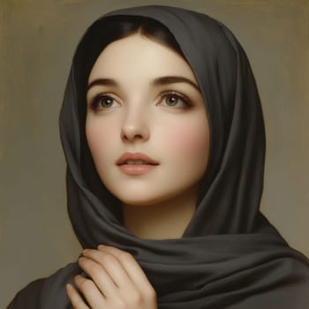 Portrait of Saint Magdalene. AI generative.