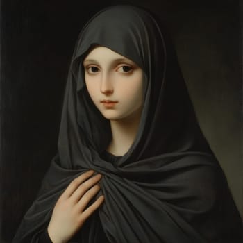 Portrait of Saint Magdalene. AI generative.