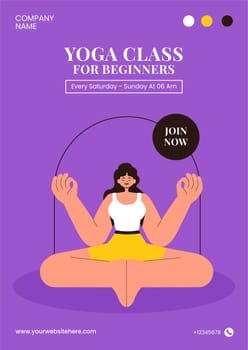 Yoga and Meditation Lifestyle Illustration for Social Media Flyer Templates