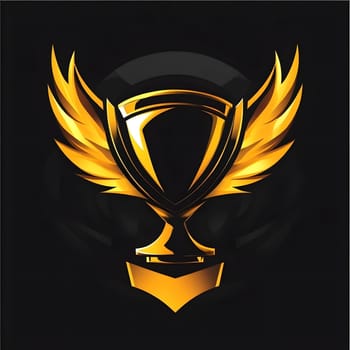 gold trophy cup winning win achievement winner icon logo symbol