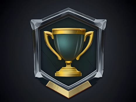 gold trophy cup winning win achievement winner icon logo symbol