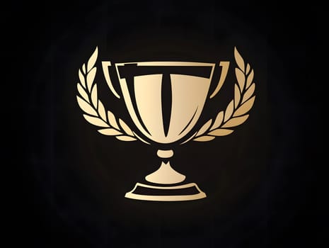 gold trophy cup winning win achievement winner icon logo symbol