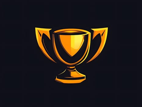 gold trophy cup winning win achievement winner icon logo symbol