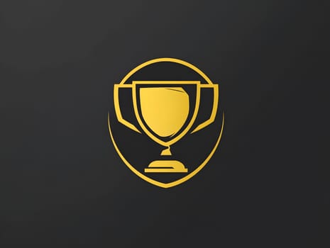 gold trophy cup winning win achievement winner icon logo symbol