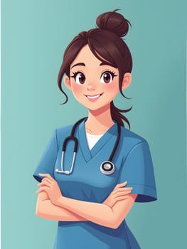 Portrait of cute female doctor