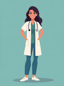 Portrait of cute female doctor