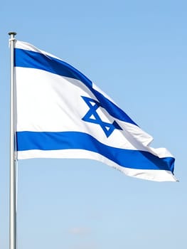 Closeup of the Israeli flag