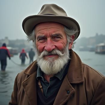 Portrait of the old fisherman