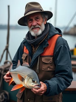 Portrait of the old fisherman