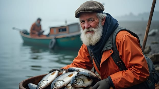 Portrait of the old fisherman