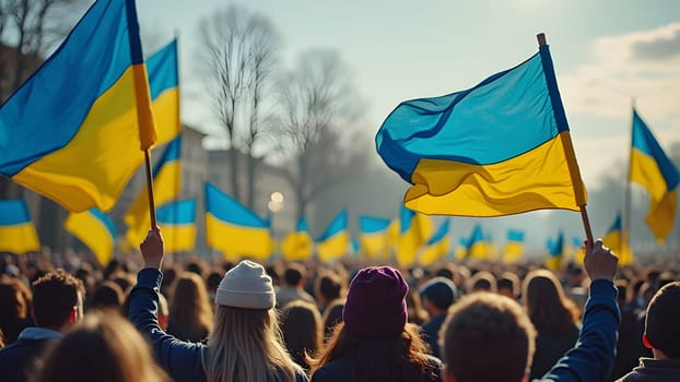 Stand with Ukraine, Ukraine flags