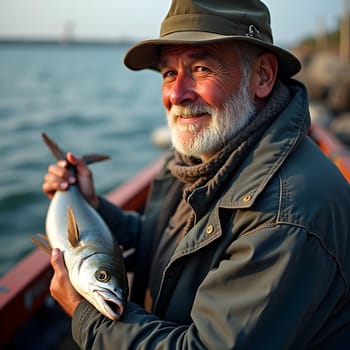 Portrait of the old fisherman