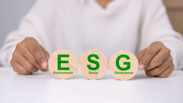 ESG concept for environment, society and governance in sustainable. business responsible environmental.
