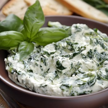 Green Fresh Creamy riccota cheese spinach homemade Healthy Vegan Food