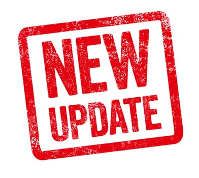 Red stamp on a white background - new update