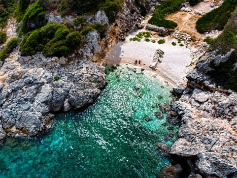 Kremidi Beach, on the coast of Zakynthos, Greece.