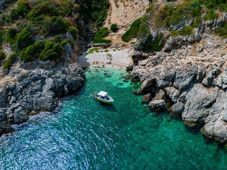 Vathi Lagadi, on the coast of Zakynthos, Greece.