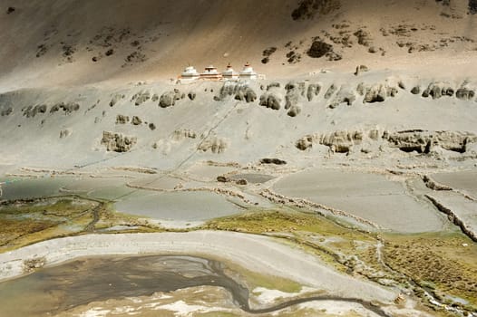 Mountains of the Himalayas, young beautiful high mountains of Tibet.