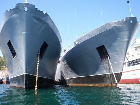 Republic of Crimea, Sevastopol - July 28, 2019: Vessels in the port of Sevastopol.