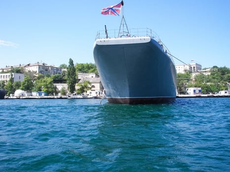 Republic of Crimea, Sevastopol - July 28, 2019: Ships of the Black Sea Fleet of Russia on the celebration of the Day of the Russian Navy in Sevastopol.