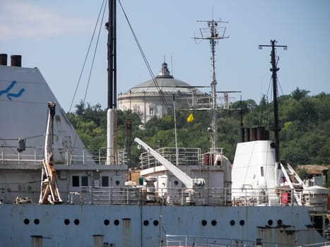 Republic of Crimea, Sevastopol - July 28, 2019: Vessels in the port of Sevastopol.