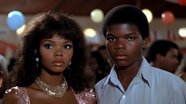 1980s theme aimed at the African-American community. AI generative.