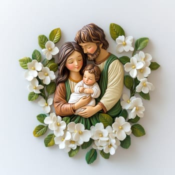 Sacred family. AI generative.