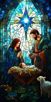 Sacred family. AI generative.