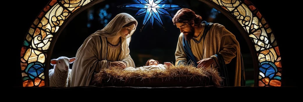 Sacred family. AI generative.